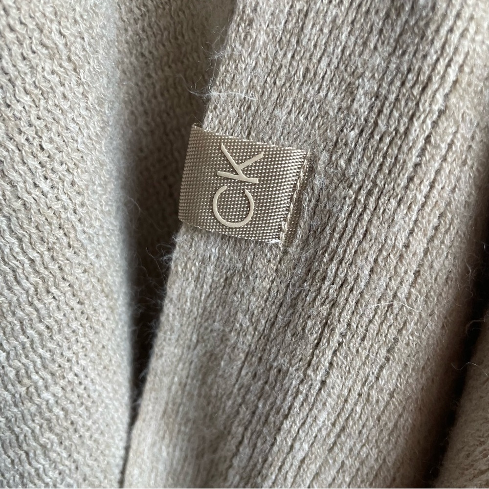 Calvin Klein Beige Poncho Open-front One Size Fits All - Picture 4 of 5